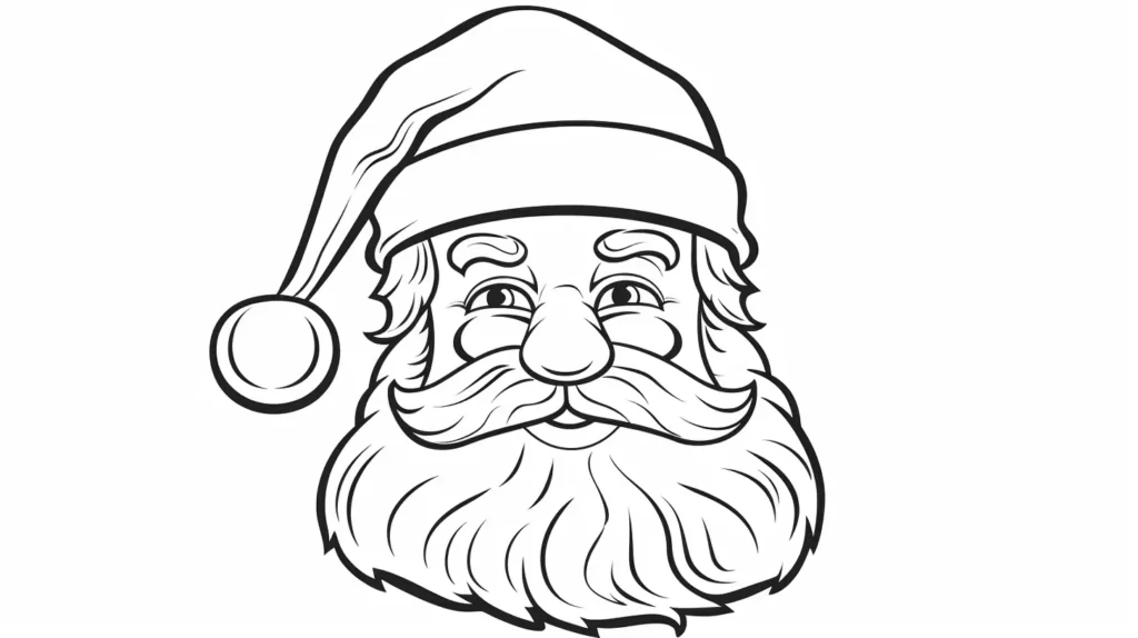 coloriage de Noël : Père Noël à colorier