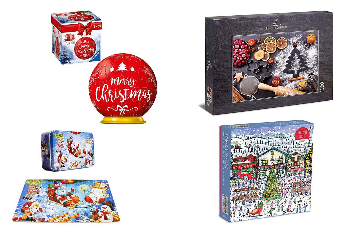 Nombreux modèle de puzzles de Noël : Ravensburger, Jan Van Haasteren, Galison pour une super déco de Noël !