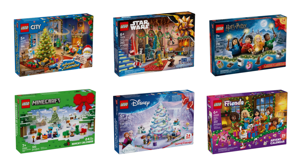 Les calendriers de l'avent Lego 2025 : Lego City, Lego Minecraft, calendriers Star Wars, Reine des neiges et Lego Friends
