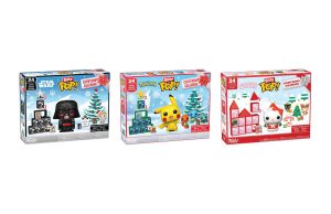 Les trois calendriers de l'Avent Funko Bitty Pop 2026 : Star Wars, Pokémon et Hello Kitty