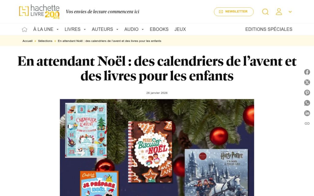 Sélection Hachette de calendriers de l’Avent et de livres de Noël pour enfants